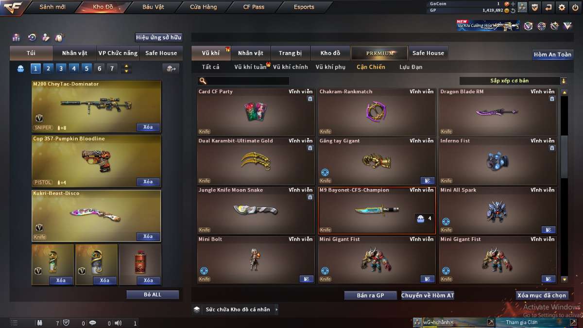 shop acc cf uy tin gia re